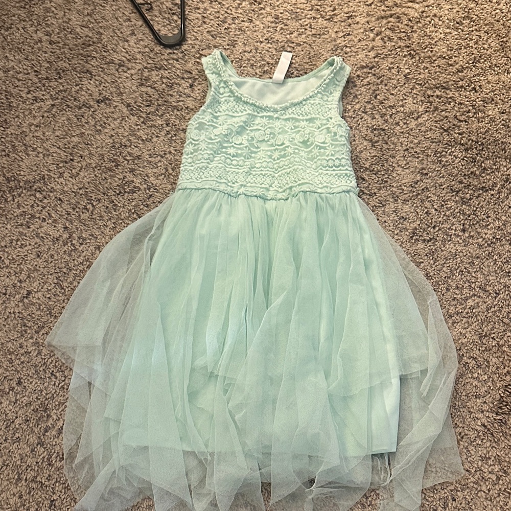 Cherokee Mint Green Lace & Tulle Formal Dress
